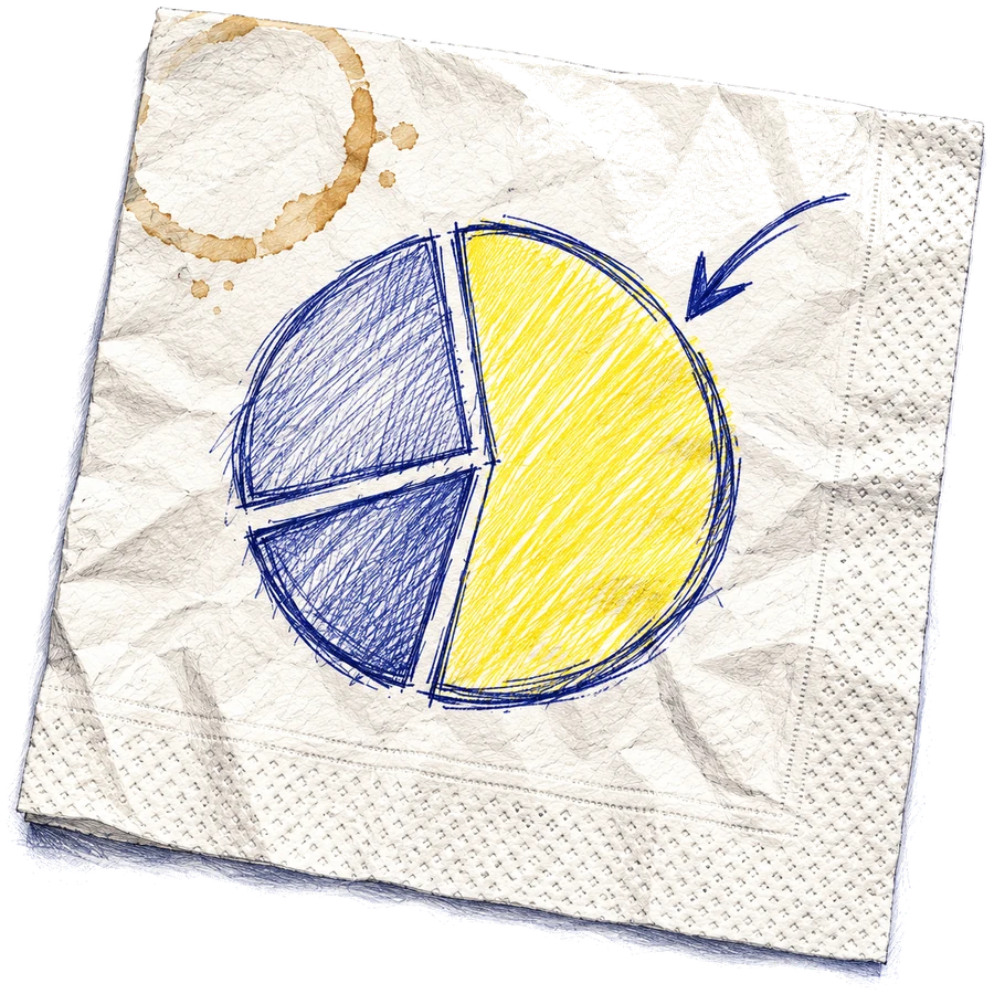 the split, on a napkin