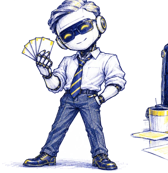 the advisor fans his business cards